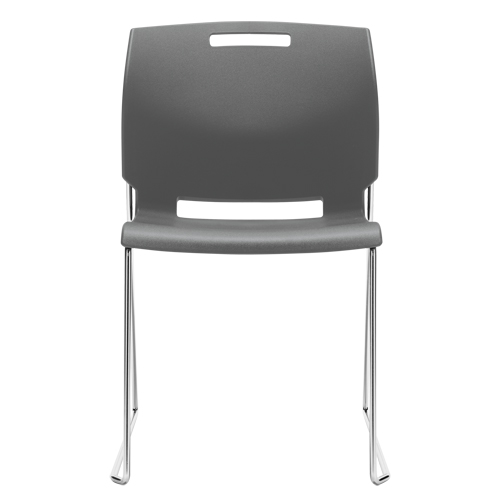 Chaise, Plastique, Hauteur 32-1/2", Capacit&eacute; 300 lb, Gris O-Max