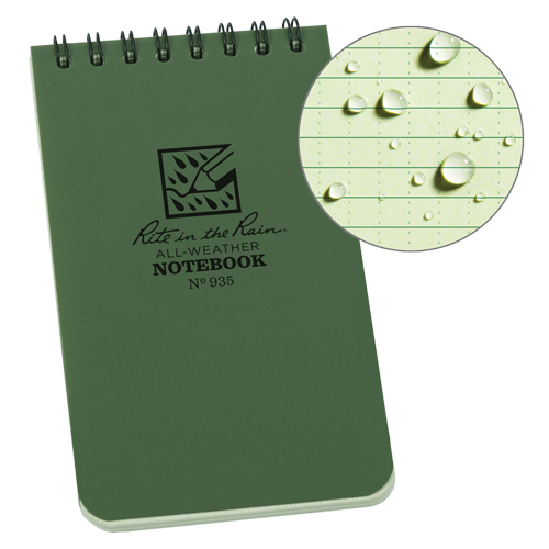 Pocket Top-Spiral Notebook, Soft Cover, Green, 100 Pages, 3" W x 5" L O-Max