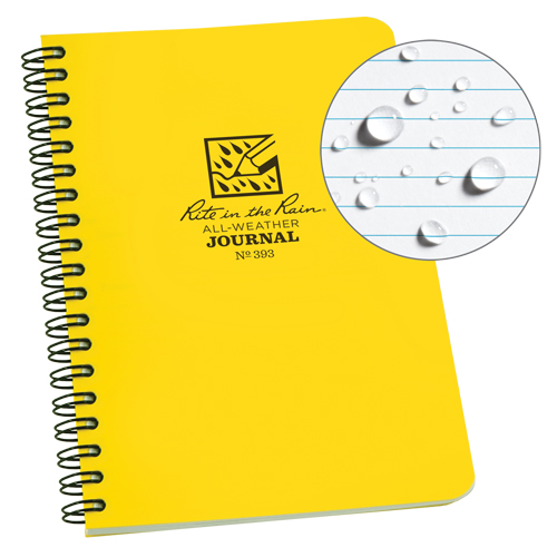 Carnet de notes de poche &agrave; spirale lat&eacute;rale, Couverture souple, Jaune, 64 Pages, 4-5/8" , 7"  O-Max