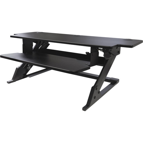 Goya Sit-Stand Workstation, Desktop Unit, 20" H x 42" W x 16" D, Black O-Max