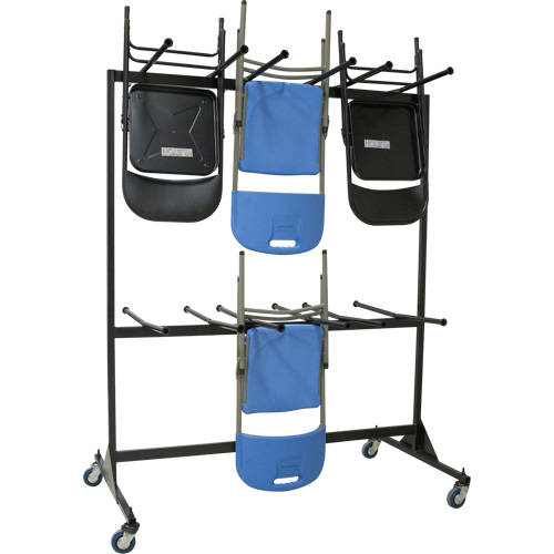 Chariot pour chaises pliantes &agrave; deux c&ocirc;t&eacute;s O-Max