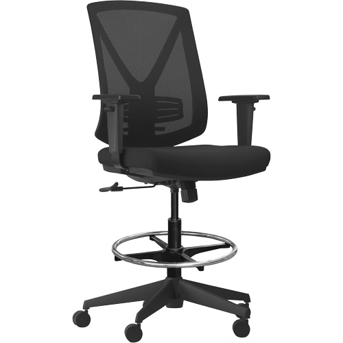 Activ Series Synchro-Tilt Adjustable Chair, Fabric/Mesh, Black, 275 lbs. Capacity O-Max