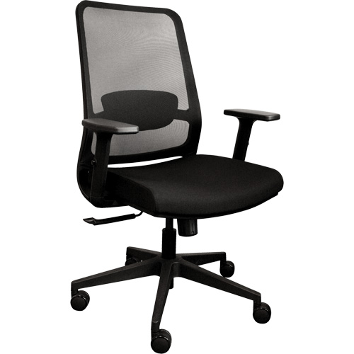 Activ Series Synchro-Tilt Office Chair, Fabric/Mesh, Black, 275 lbs. Capacity O-Max