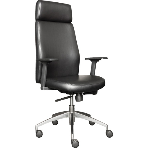 Fauteuil de cadre &agrave; dossier &eacute;lev&eacute; s&eacute;rie Activ, Polyur&eacute;thane/Vinyle, Noir, Capacit&eacute; 275 lb O-Max