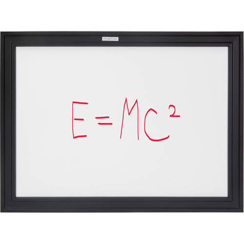 Black MDF Frame Whiteboard, Dry-Erase/Magnetic, 24" W x 18" H O-Max