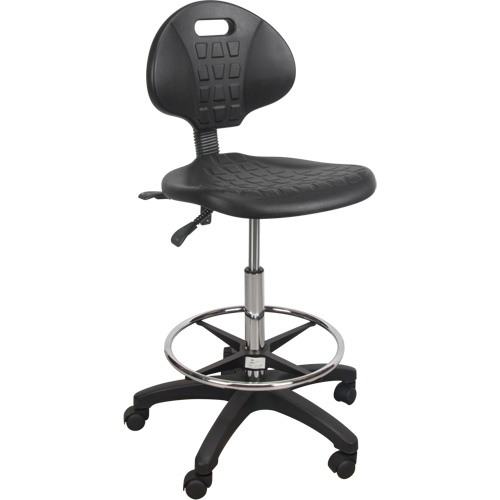 Tabouret robuste et ergonomique, Mobile, Ajustable Hauteur, Capacit&eacute; 250 lb O-Max