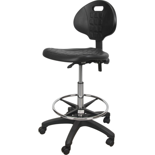 Tabouret robuste et ergonomique, Mobile, Ajustable Hauteur, Capacit&eacute; 250 lb O-Max