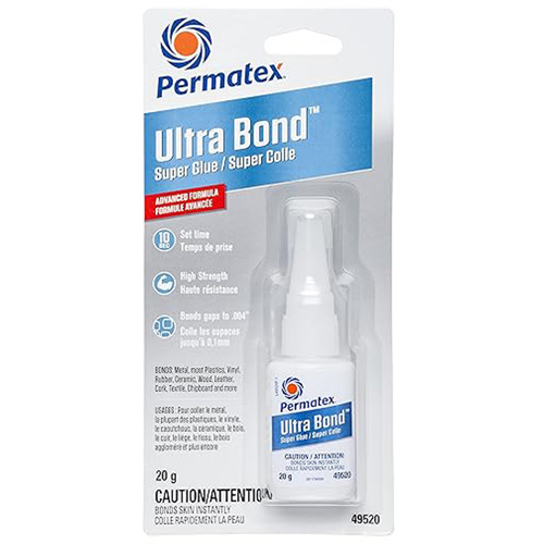 Ultra Bond Fast Drying Super Glue Adhesive, 20 g, Bottle, Clear O-Max