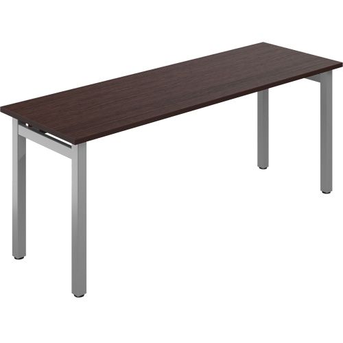 Newland Table Desk, 29-7/10" L x 72" W x 29-3/5" H, Dark Brown O-Max