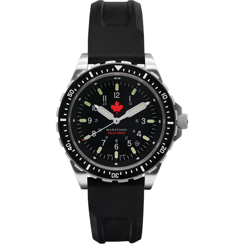 Red Maple Jumbo Diver's Quartz Watch, Digital, Battery Operated, 46 mm, Black O-Max