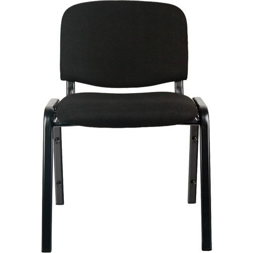 Stacking Chairs, Fabric, 32" High, 250 lbs. Capacity, Black O-Max