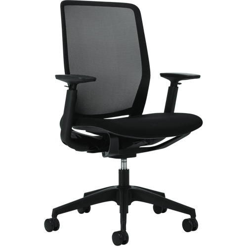 Kody High-Back Synchro-Tilter Chair, Mesh, Black, 300 lbs. Capacity O-Max