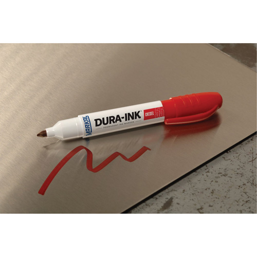Marqueur Dura-Ink no 55, Rouge, Pointe Ciseau O-Max