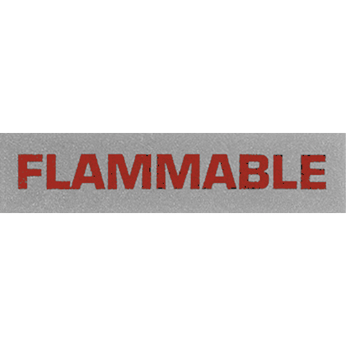 &eacute;tiquettes pour traitement sp&eacute;cial Flammable, 5" lo x 2" la, Noir/rouge O-Max