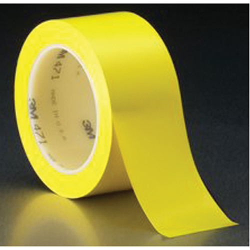 Ruban en vinyle 471, 50,8 mm (2") la x 32,9 m (108') lo, 5,3 mils, Jaune O-Max