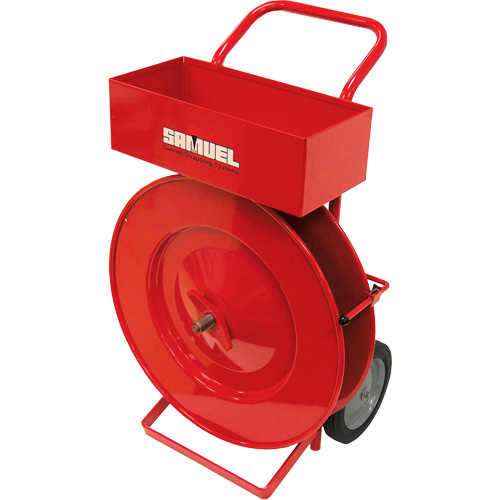 Strapping Dispenser, Polyester/Steel/Polypropylene Straps, 16" Core Dia., 2.875" Roll Width O-Max
