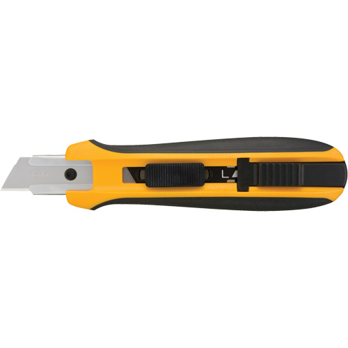 Five-Position Safety Knife, 18 mm, Silver, Rubber Handle O-Max