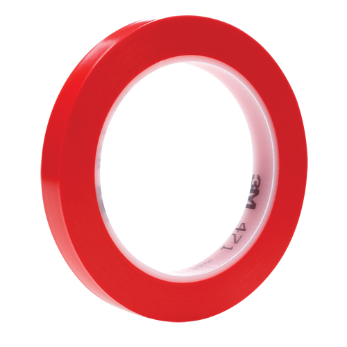 Ruban en vinyle 471, 12 mm (1/2") la x 32,9 m (108') lo, 5,3 mils, Rouge O-Max