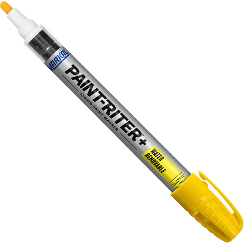 Marqueur &agrave; la peinture nettoyable &agrave; l'eau Paint-Riter+, Liquide, Jaune O-Max