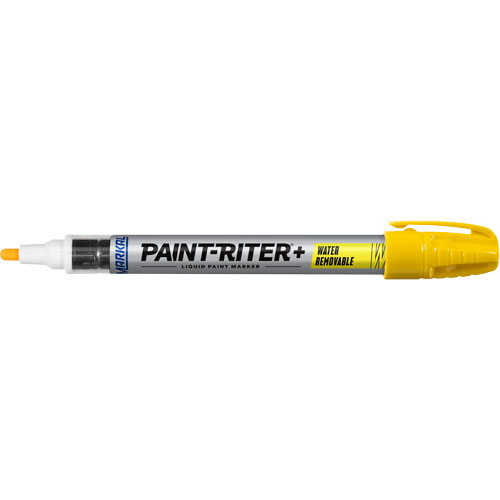 Marqueur &agrave; la peinture nettoyable &agrave; l'eau Paint-Riter+, Liquide, Jaune O-Max