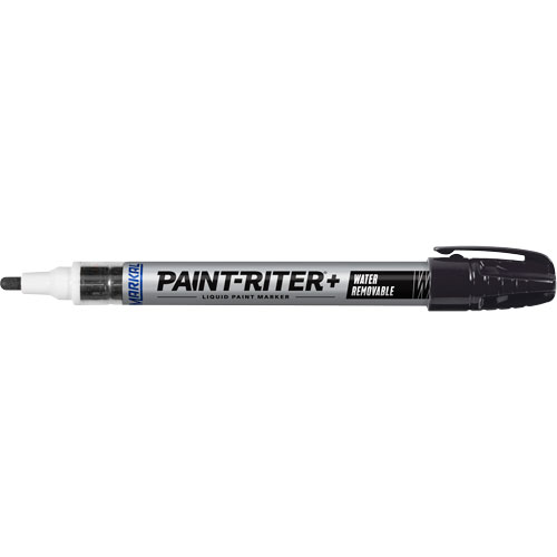 Marqueur &agrave; la peinture nettoyable &agrave; l'eau Paint-Riter+, Liquide, Noir O-Max