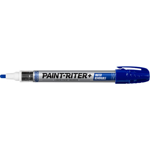 Marqueur &agrave; la peinture nettoyable &agrave; l'eau Paint-Riter+, Liquide, Bleu O-Max