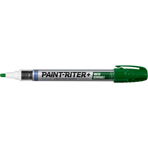 Marqueur &agrave; la peinture nettoyable &agrave; l'eau Paint-Riter+, Liquide, Vert O-Max