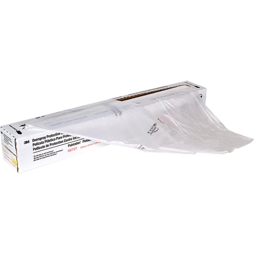 Feuille de protection contre l'exc&egrave;s de projection, 400' lo x 12' la, Plastique O-Max