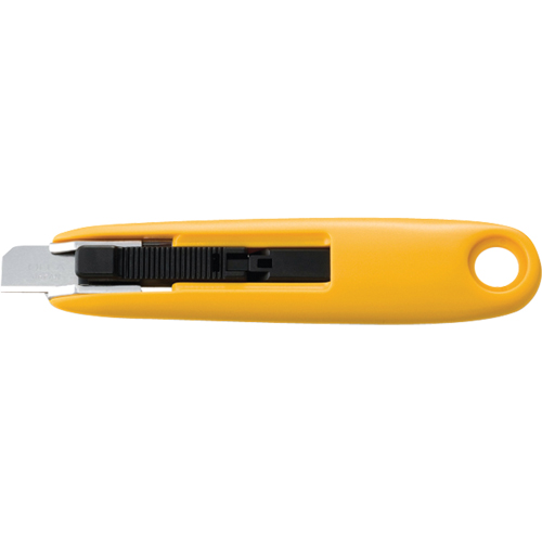 Compact Self-Retracting Safety Knife, 11 mm, Carbon Steel, Plastic Handle O-Max