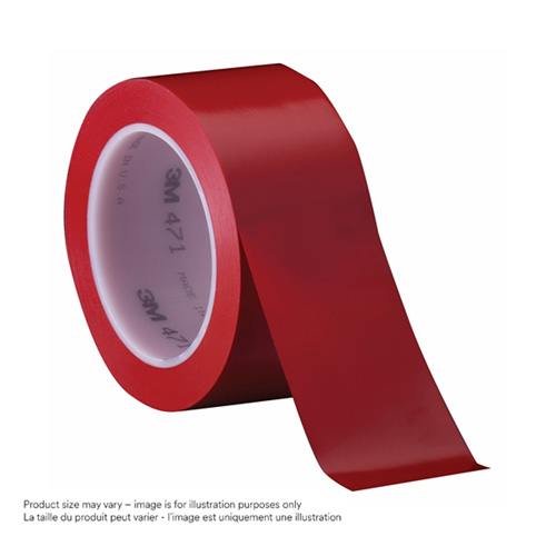 Ruban en vinyle 471, 38 mm (1-1/2") la x 32,9 m (108') lo, 5,3 mils, Rouge O-Max