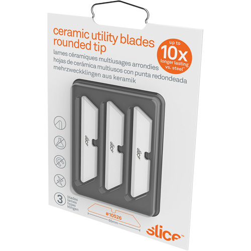 Slice Lames &agrave; extr&eacute;mit&eacute; arrondie pour couteau utilitaire en c&eacute;ramique, Style Simple O-Max