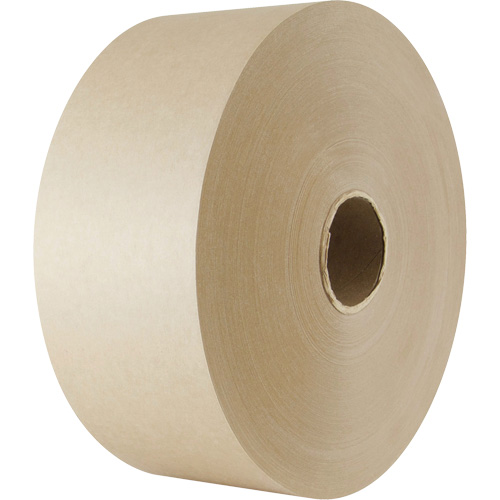 Water-Activated Paper Tape, 102 mm (4") x 183 m (600'), Kraft O-Max