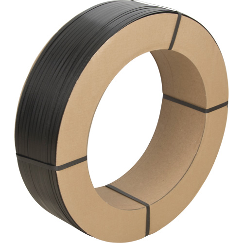Strapping, Polypropylene, 1/2" W x 5600' L, Black, Manual Grade O-Max