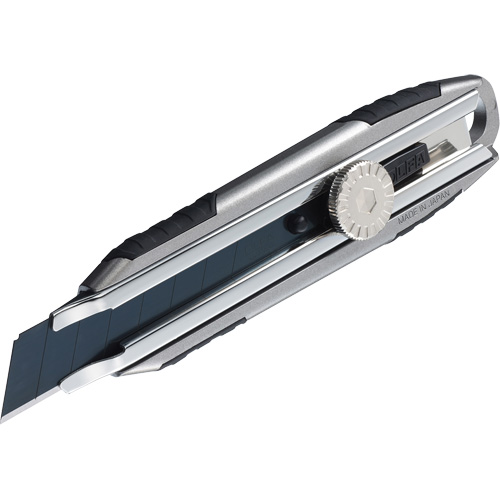 Knife with Ratchet Lock, 18 mm, Carbon Steel, Heavy-Duty, Aluminum Handle O-Max