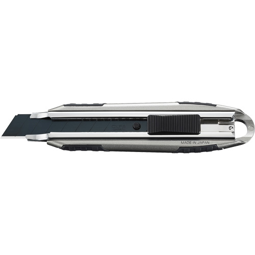 Knife with Auto-Lock, 18 mm, Carbon Steel, Heavy-Duty, Aluminum Handle O-Max
