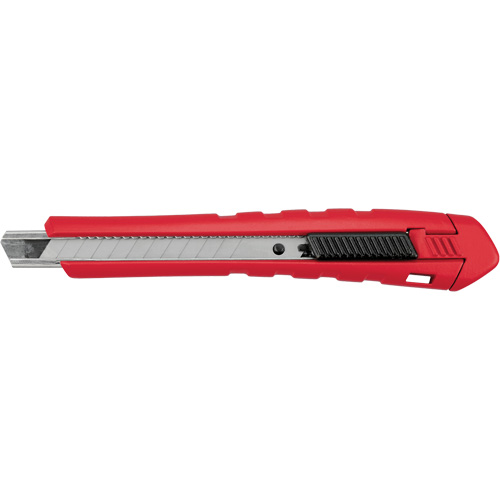 Snap-Off Knife, 9 mm, Carbide, Rubber/Polypropylene Handle O-Max