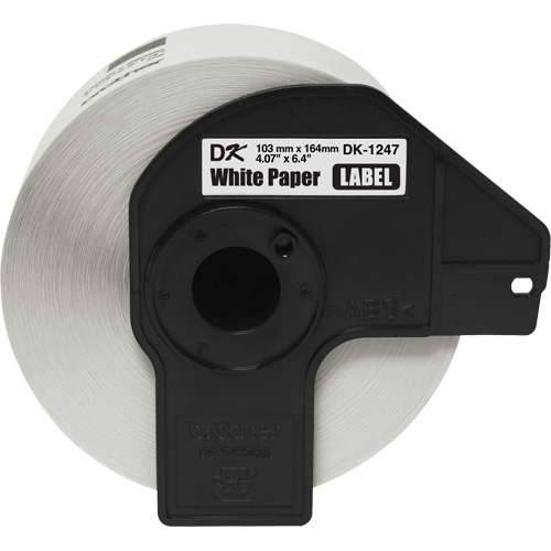 Grandes &eacute;tiquettes d'exp&eacute;dition &agrave; forme d&eacute;coup&eacute;e, 4" la x 6-2/5" la x Blanc O-Max