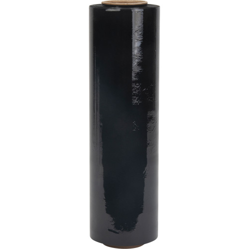 Stretch Wrap, 80 Gauge (20.3 micrometers), 15" x 1500', Opaque Black O-Max