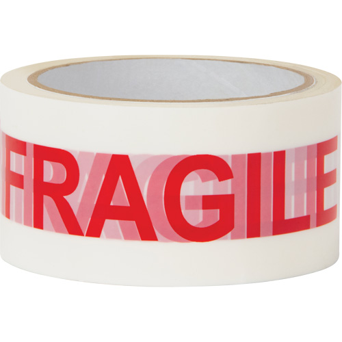 Ruban d'emballage Fragile, Adh&eacute;sif Thermofusible, 2 mils, 48 mm (2") x 100 m (328') O-Max