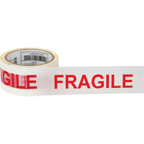Ruban d'emballage Fragile, Adh&eacute;sif Thermofusible, 2 mils, 48 mm (2") x 100 m (328') O-Max