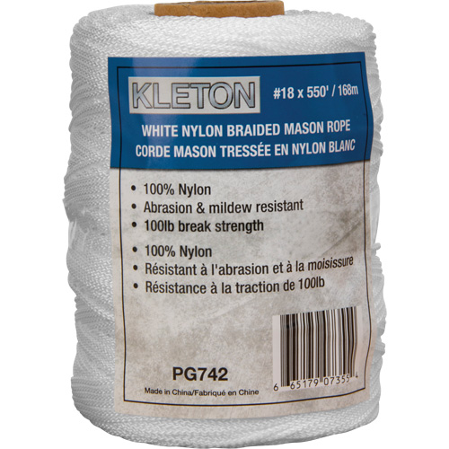 Corde Mason tress&eacute;e no 18, Nylon, 550' O-Max