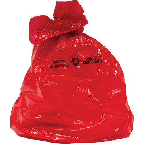 Waste Bags, Bio-Hazard, 50" L x 37" W, 2 mils O-Max