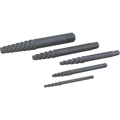 Left Hand Spiral Tapered Flute Extractor Set, 5 Pieces O-Max
