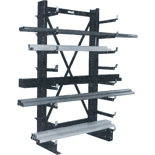 Rayonnage en porte-&agrave;-faux simple Minitree, 36" la x 76-3/16" h O-Max