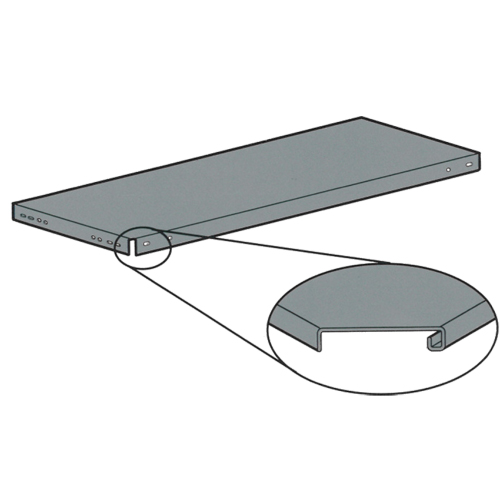 Slotted Angle Shelving - Shelves, Galvanized Steel, 36" W x 12" D O-Max