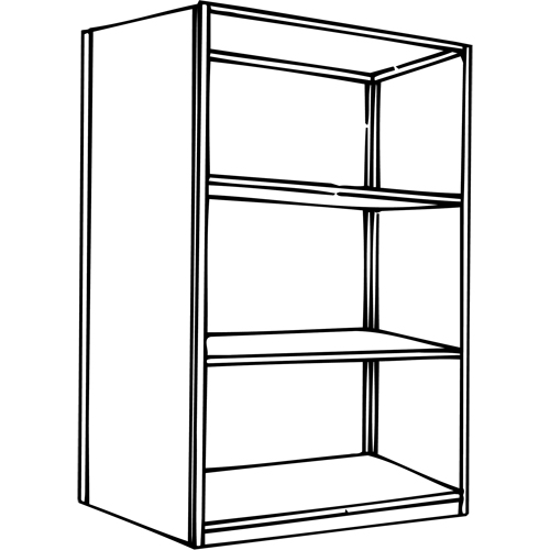 &eacute;l&eacute;ment de rayonnage Interlok, Acier, Sans boulons, Capacit&eacute; 800 lb, 36" la x 76" h x 24" p O-Max