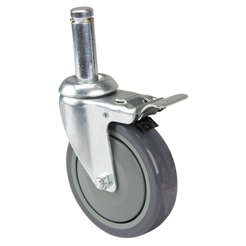 Roulette pour &eacute;tag&egrave;re en treillis chromat&eacute; O-Max