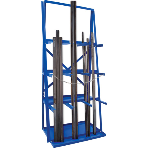 Bar Storage Rack, Vertical, 3 Levels, 36" W x 24" D x 84" H, 3000 lbs. Cap. O-Max