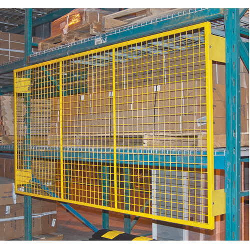 Grilles de protection arri&egrave;re pour palettier, 132" la x 48" h, Ferrures de 6" O-Max