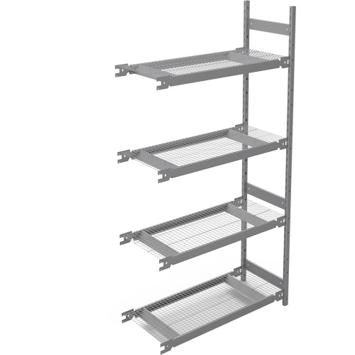 &eacute;tag&egrave;re de grande largeur, Acier, Sans boulons, Ajout, 42" la x 84" h x 18" p O-Max